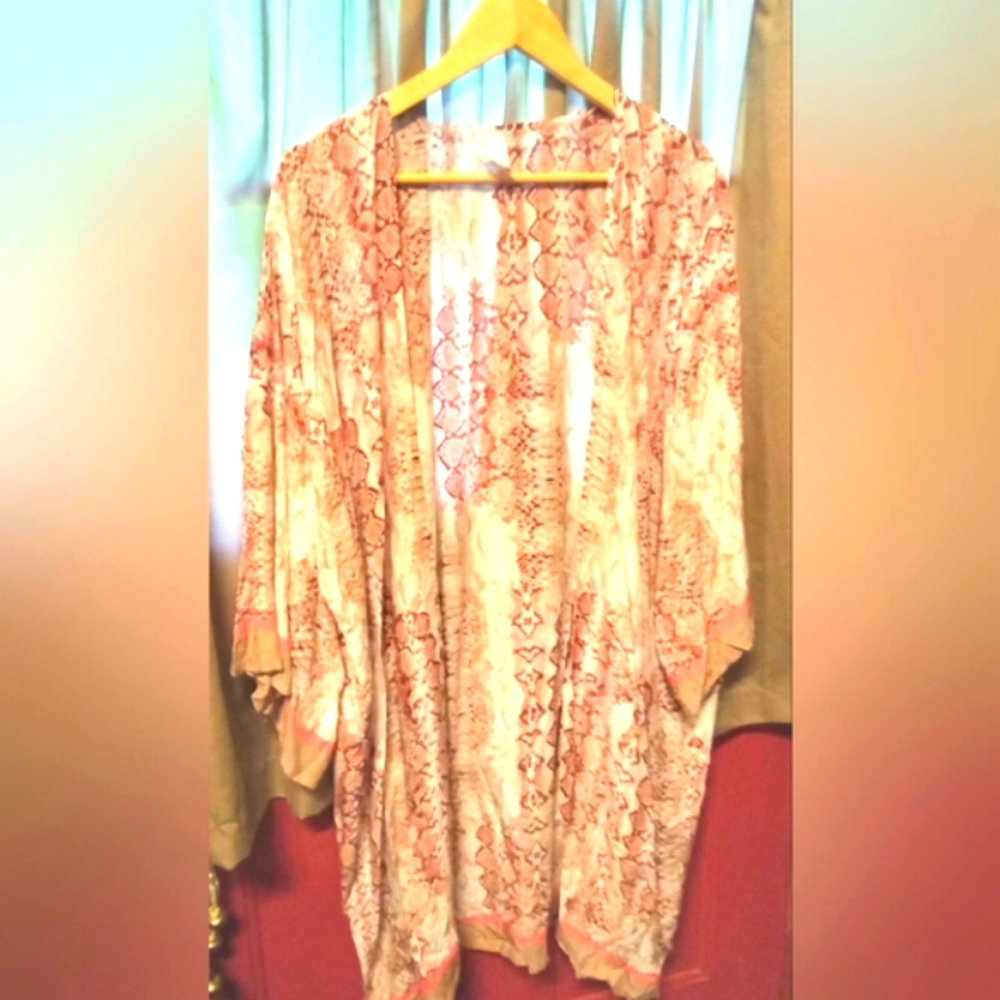 Pink and Cream swim cover up